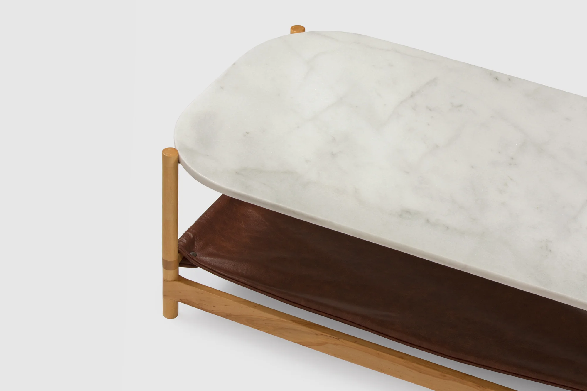 1.03 rectangular coffee table white marble detail