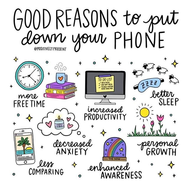 What can you do this weekend that allows you to leave behind your phone or technology?⠀
⠀
Being present, without distractions, for any length of time helps you feel grounded and gives you a chance to reset 💛⠀
⠀
#selfcare #selfworth #burnoutpreventio