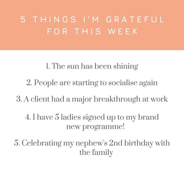 What are the 5 things you're grateful for this week? 🙏 🙌 💛 ⠀
Let me know in the comments!