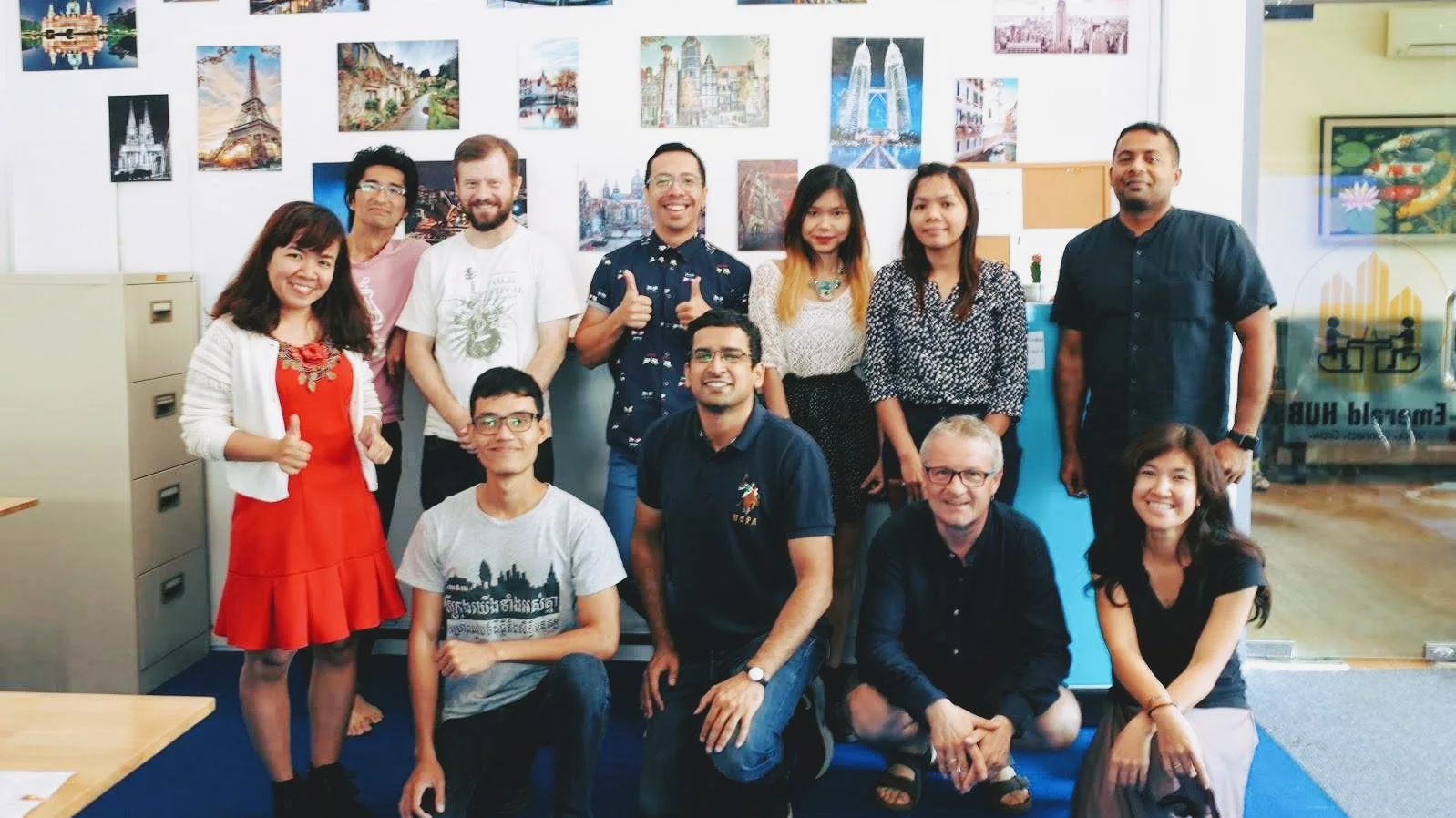 #IdeasCamp speakers and participants pose for a picture at Emerald Hub BKK3. 