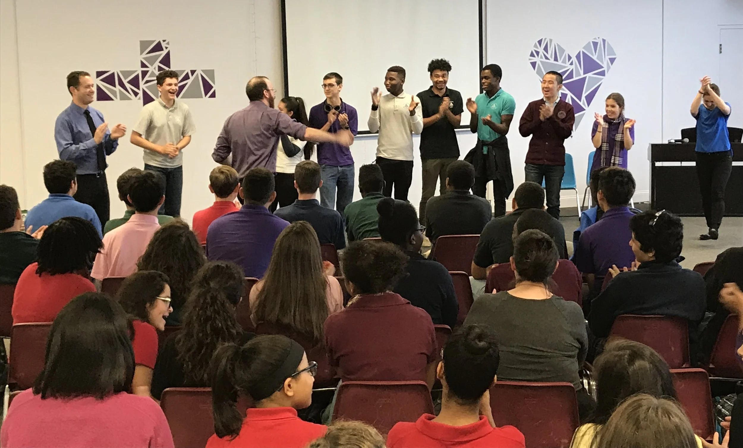 ImprovBoston presented a fun, informative and interactive assembly about anti-bullying where the students got a chance to role play and share their thoughts.
