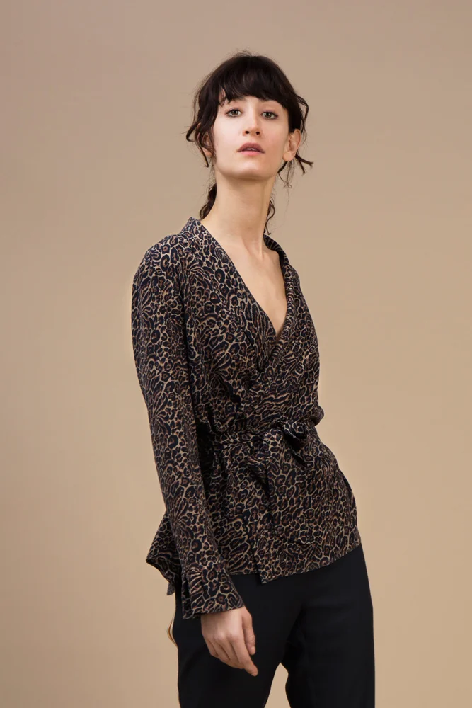 Crepe silk Kimono — Wild Cat
