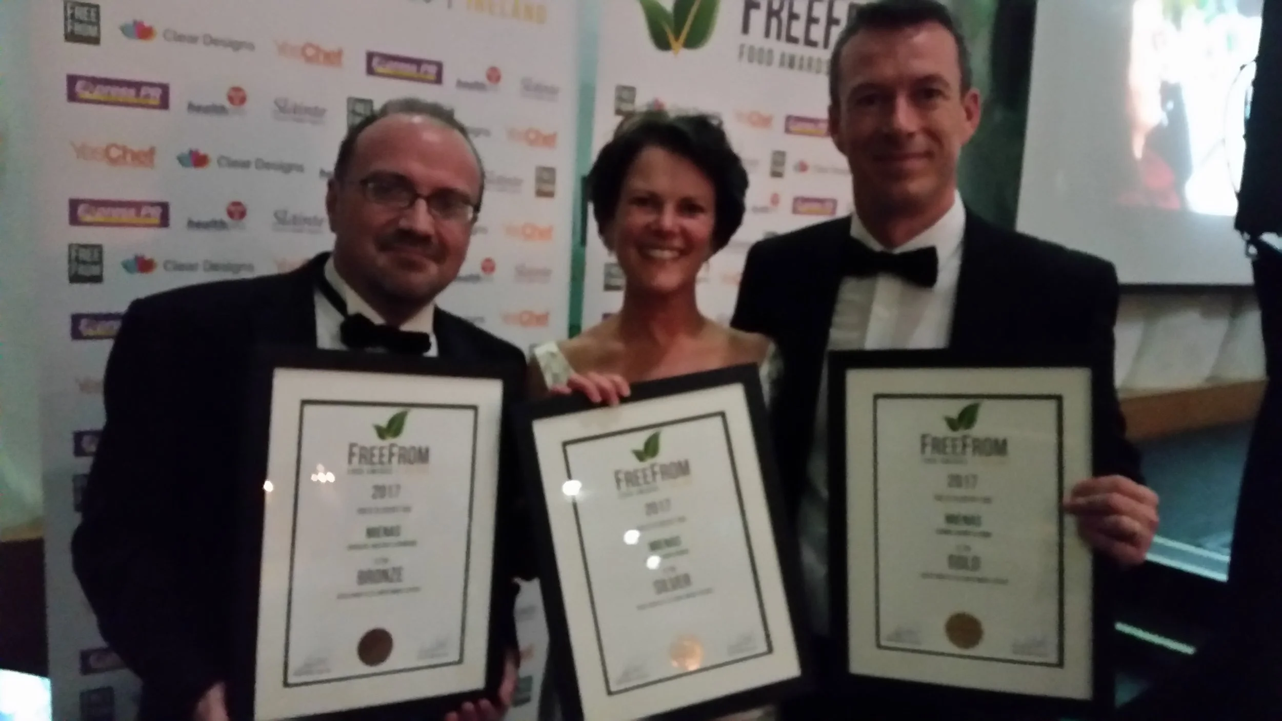 2017 Kicked of with a bang!! Miena's won Gold (Almond & Coconut), Silver (Almond & Mix Berry) and Bronze (Chocolate, Hazelnut & Cranberry) at the Irish Free From Food Awards.