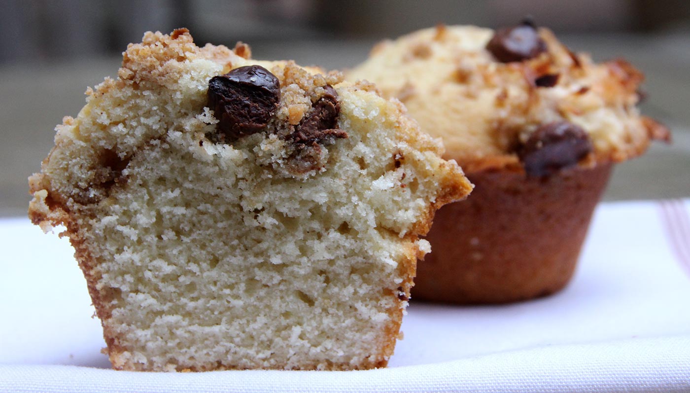 CHOCOLATE CHIP COCONUT COFFEE CAKE MUFFINS