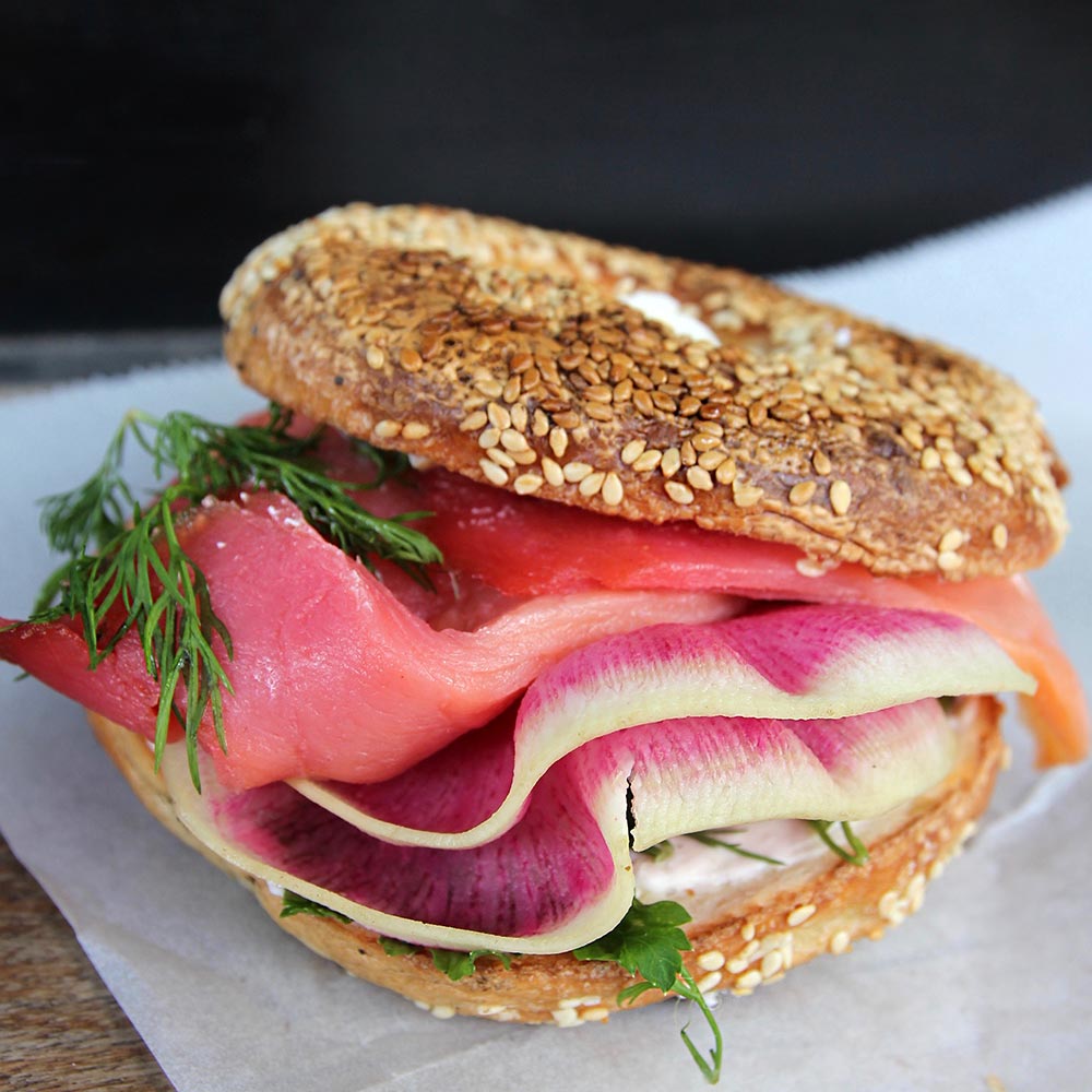 Image result for black seed bagels salmon beets