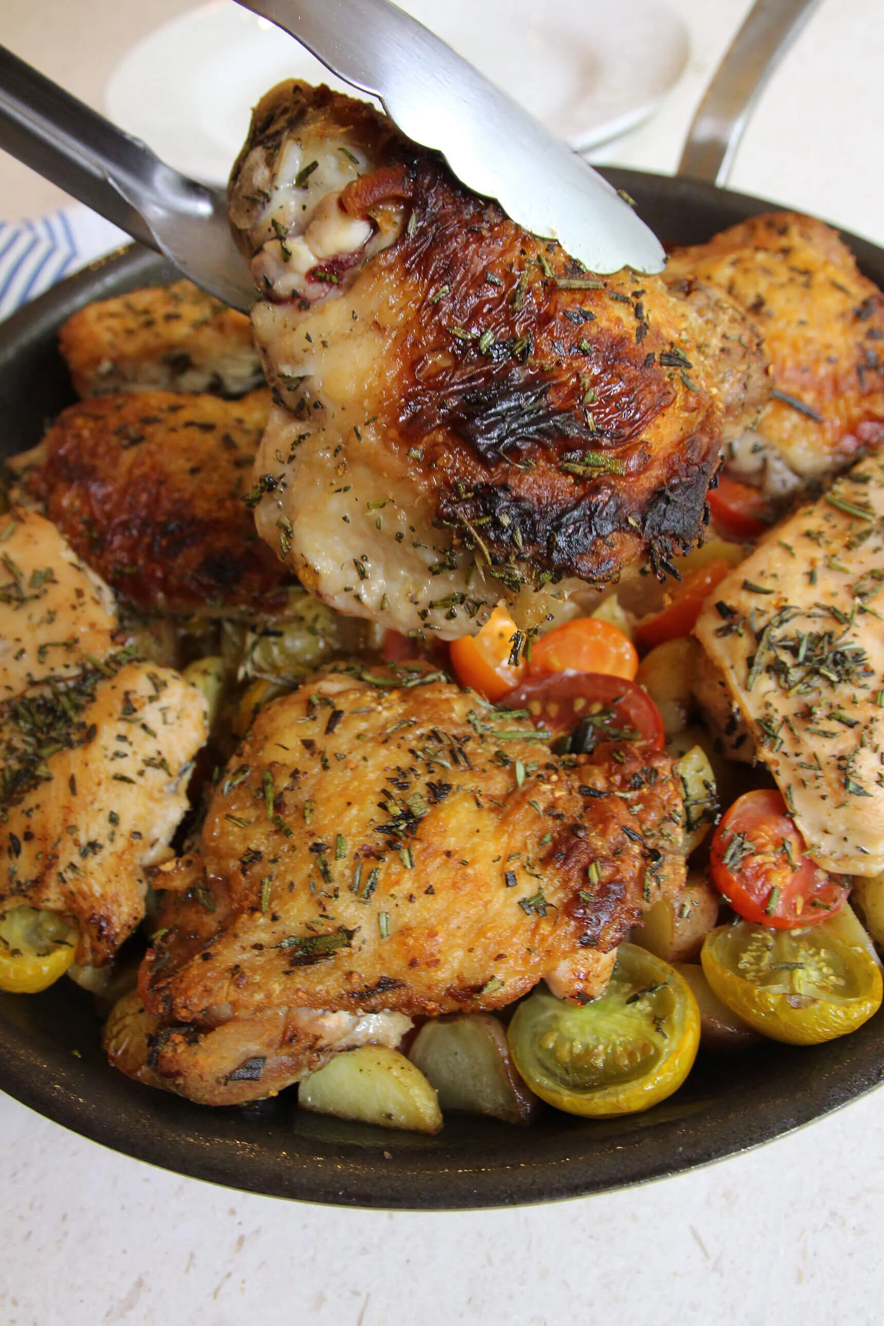 PanSeared Rosemary Chicken And PotatoesCoffee And Champagne