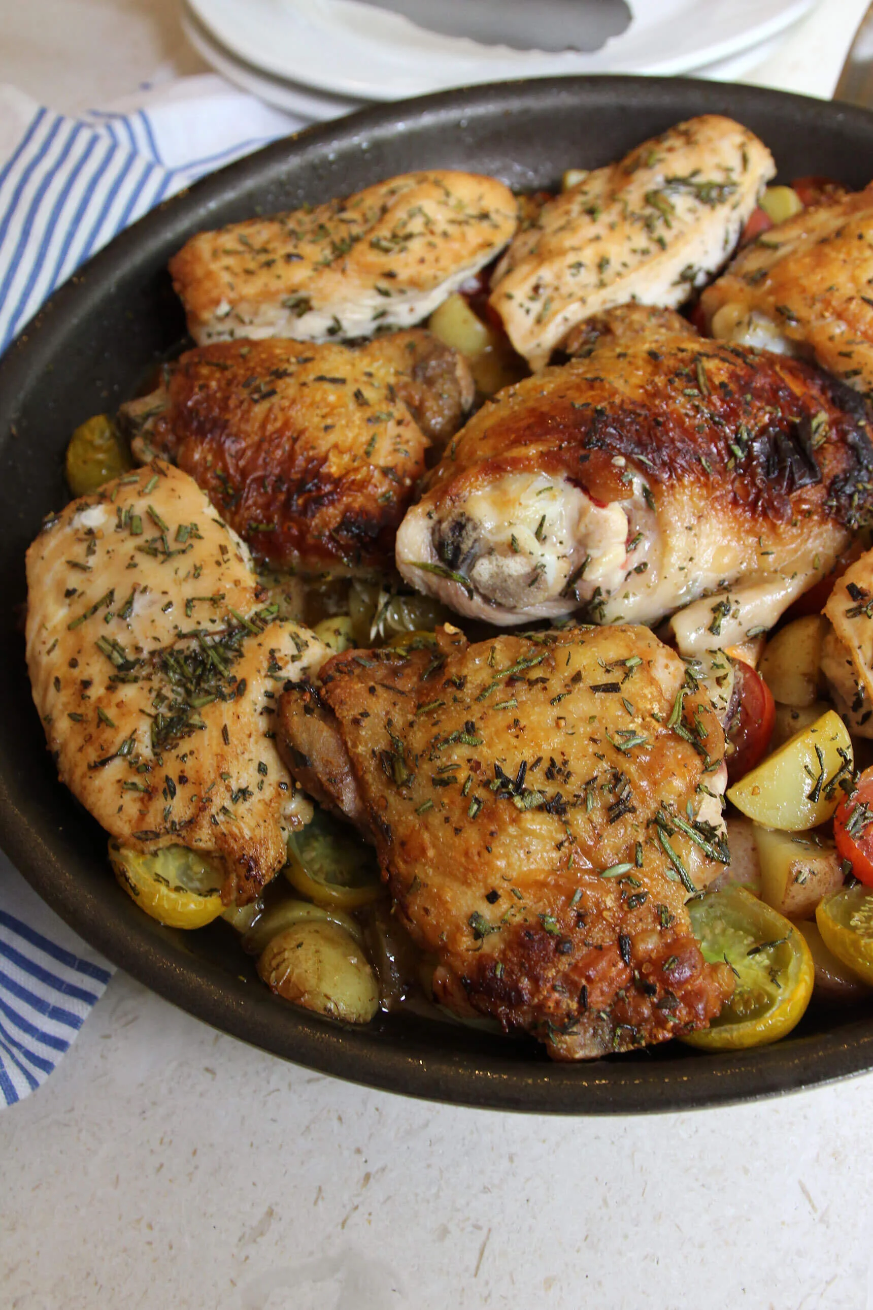 PanSeared Rosemary Chicken And PotatoesCoffee And Champagne