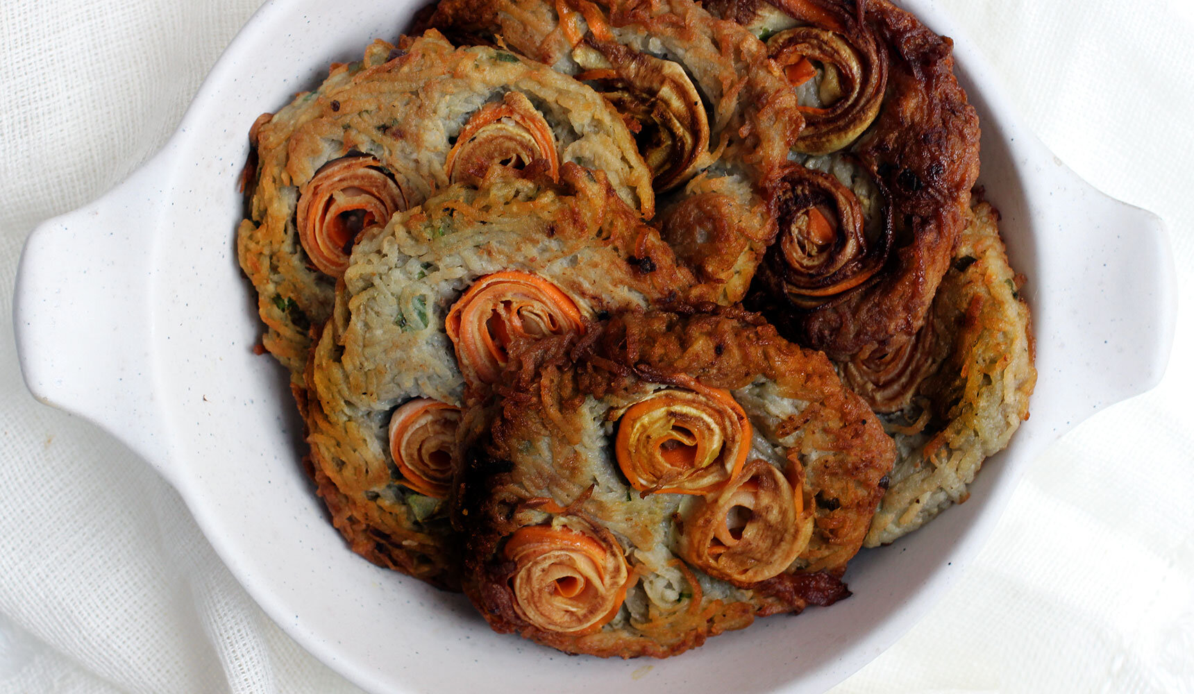 CARROT AND ZUCCHINI POTATO LATKES