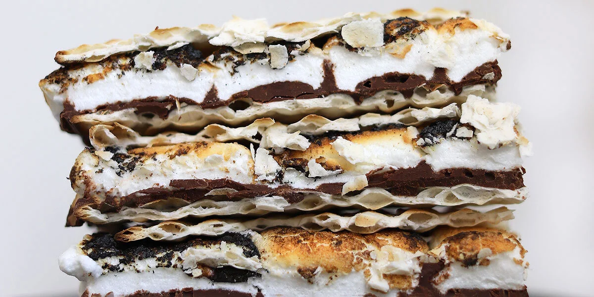 S'MORES MATZOS — COFFEE AND CHAMPAGNE