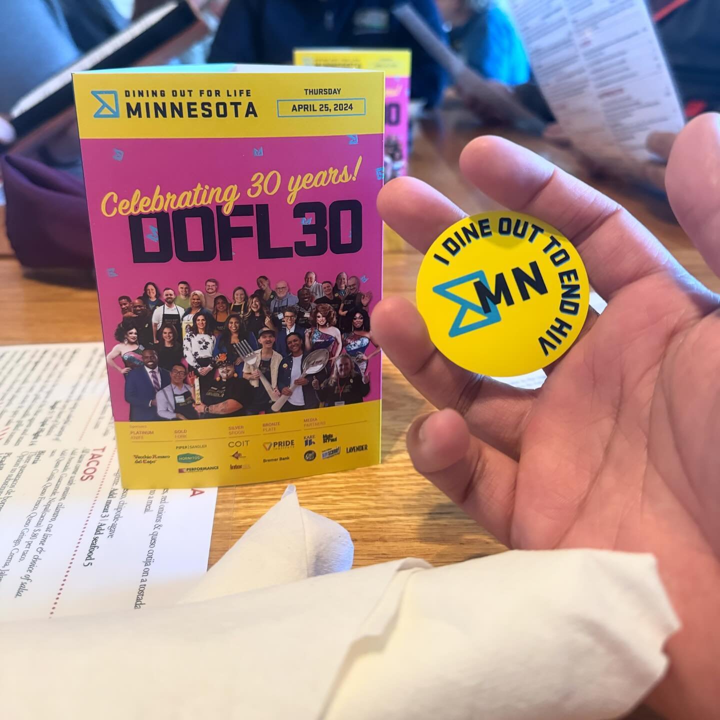 Had a wonderful time exploring the Twin Cities restaurant scene by supporting @alivenessmn&rsquo;s #diningoutforlife fundraiser, celebrating 30 years. 🩷 The Aliveness Project partners with a variety of restaurants who give back a percentage of their