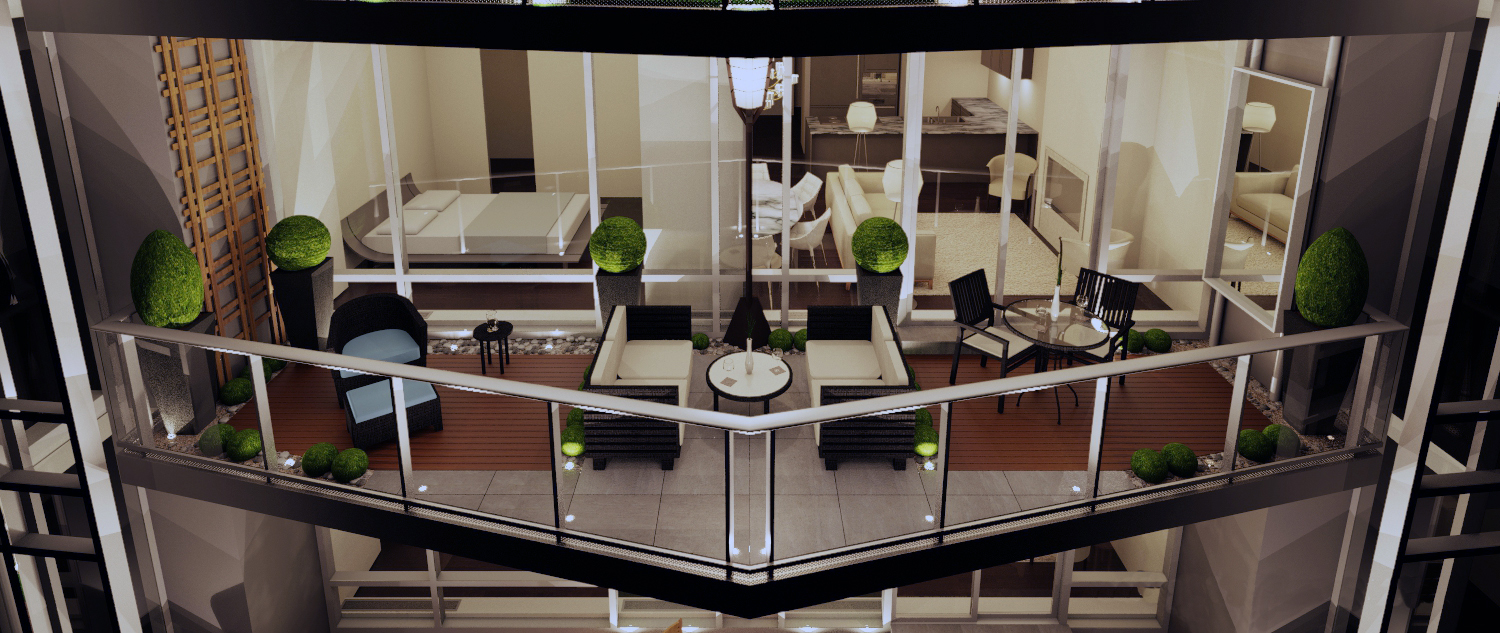 Created for a retired couple in Rosedale, looking to transform their bare balcony for weekend entertaining.