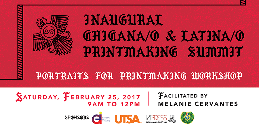 Portraits for Printmaking Workshop with Melanie Cervantes