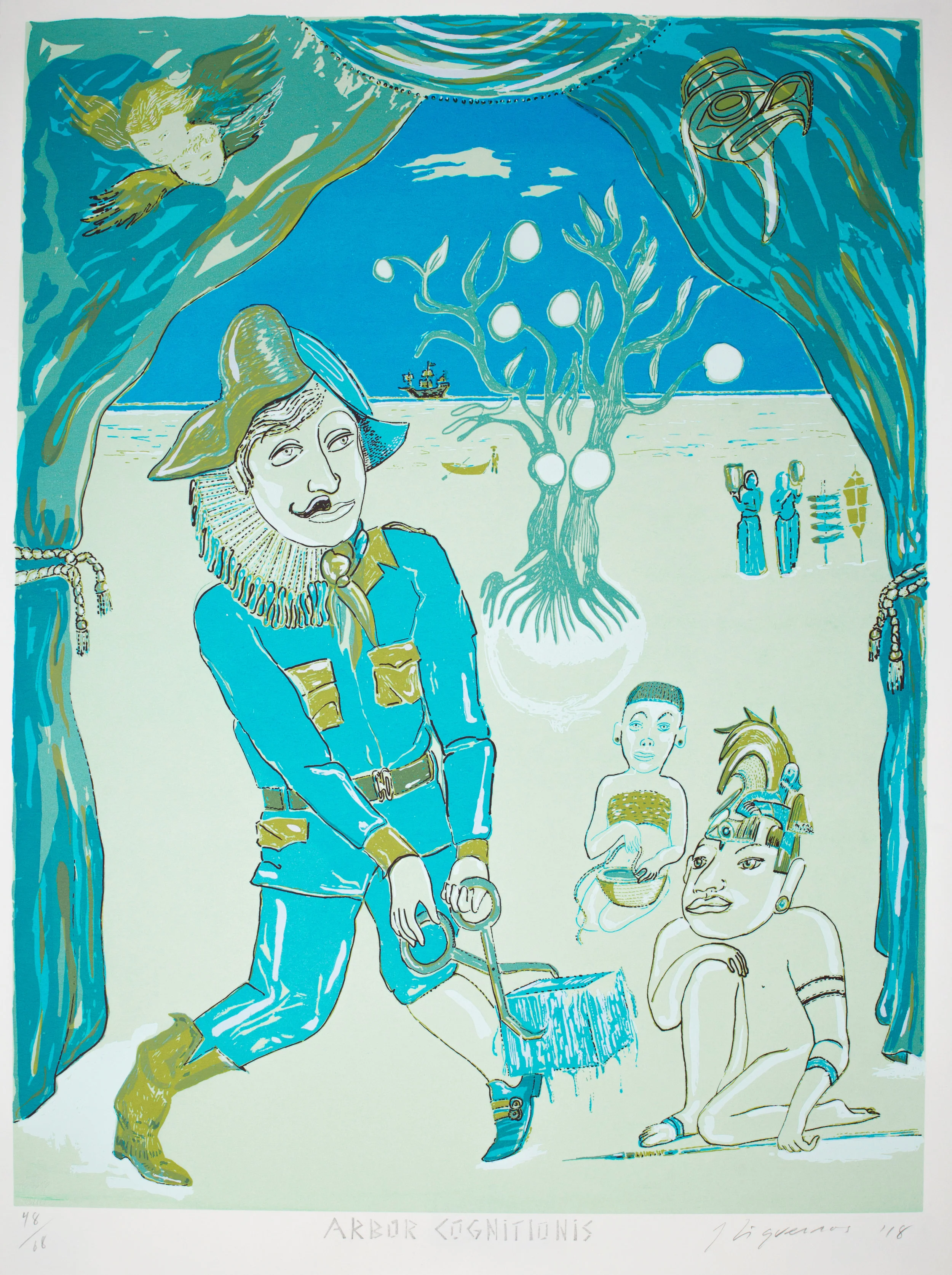 Master Printmaker Francesco Siqueiros Instigates Constructed Nature of History in “Arbor Cognitionis”