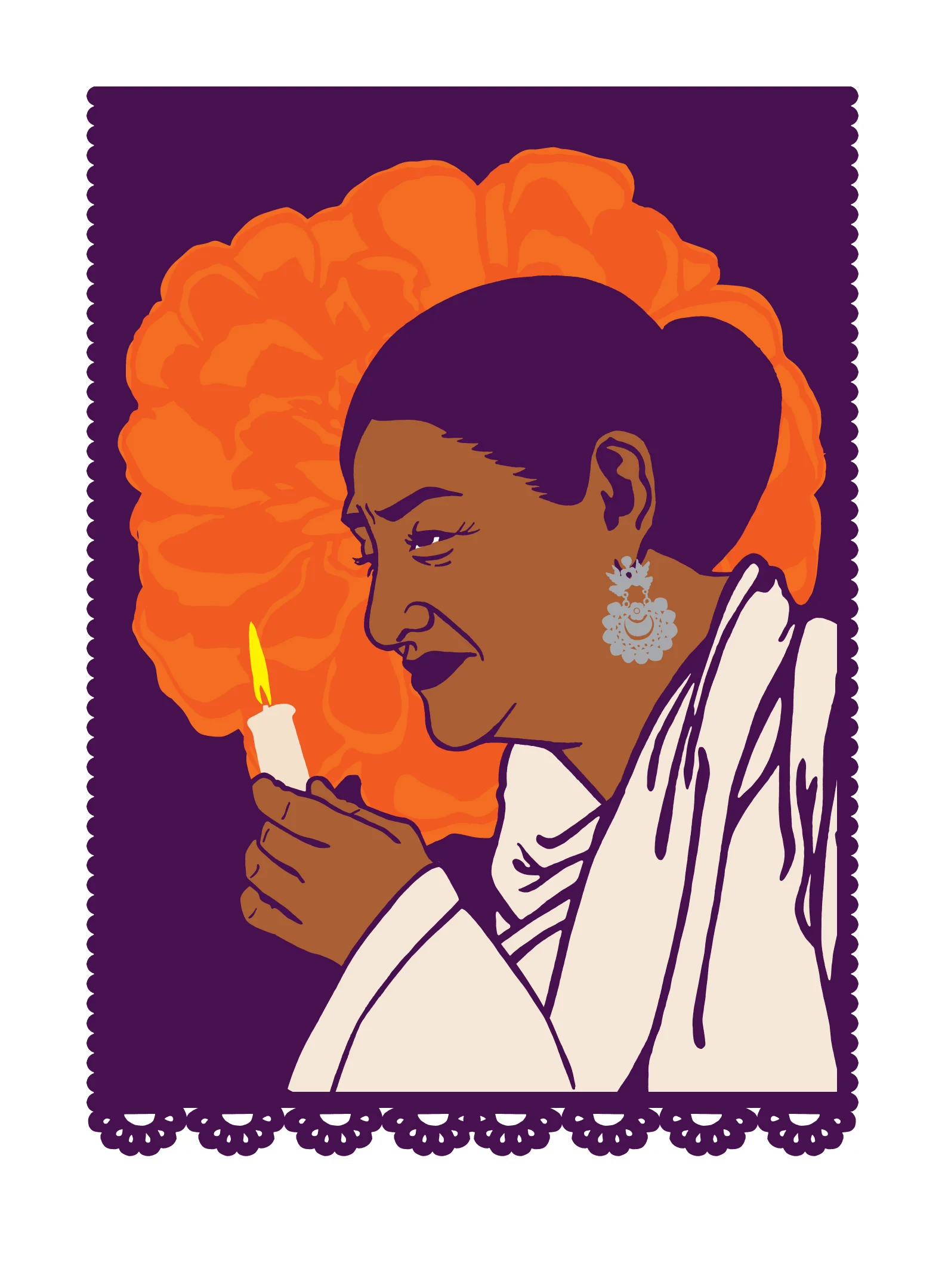 Melanie Cervantes and the Making of the 2019 Dia de los Muertos Commemorative Print– 'Light the Way for the Spirits of the Ancestors'