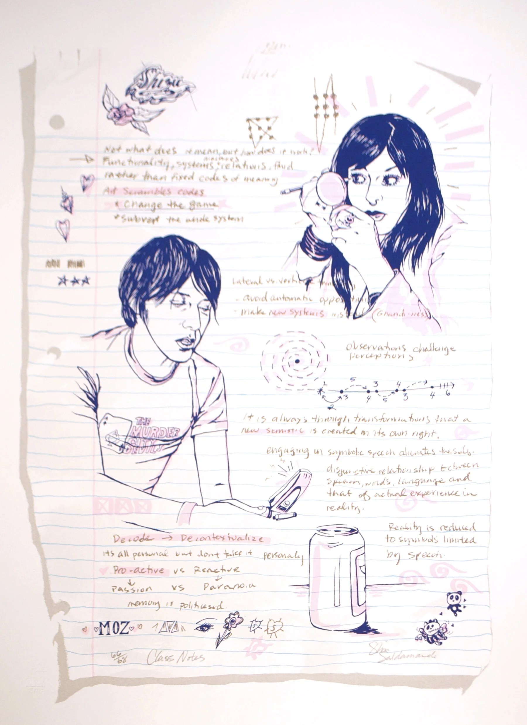 Shizu Saldamando, Class Notes AKA What I Learned in Art School, 2008