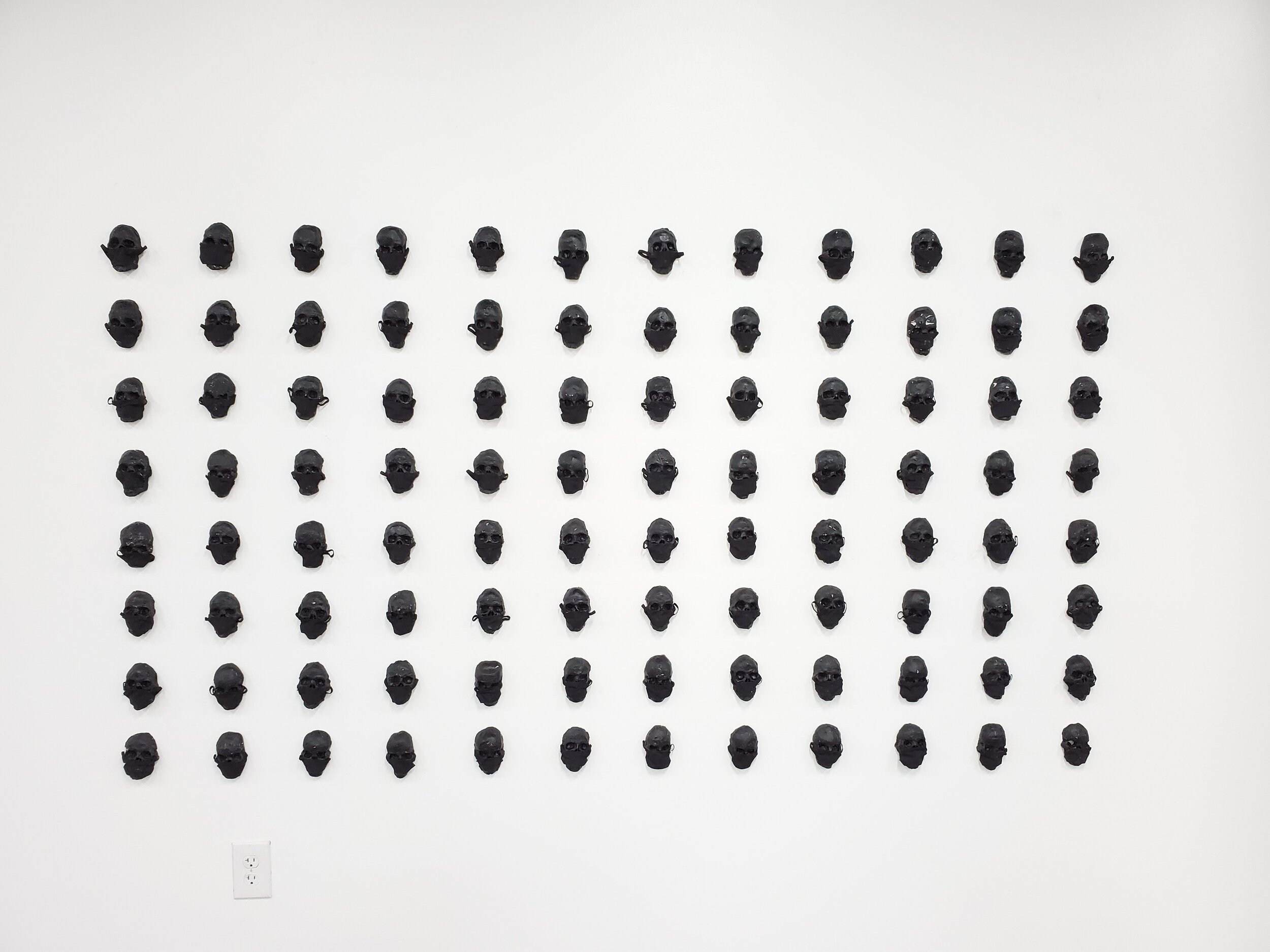  Connie Mendoza   Systematic Death,  2020  mixed media installation: 48 x 84 in. 