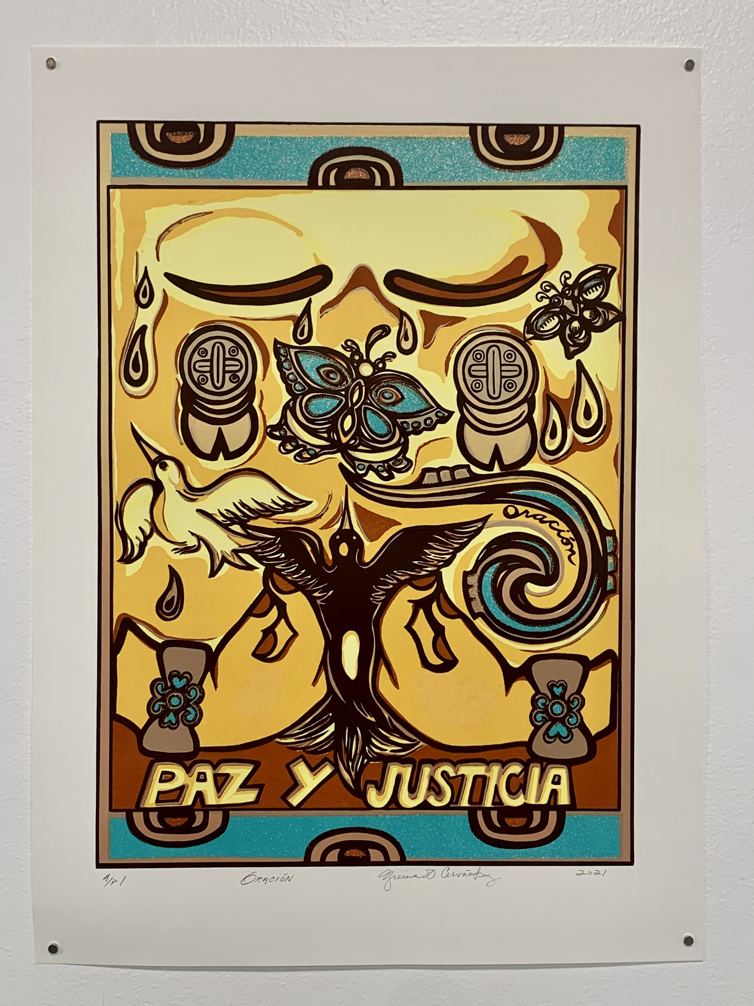 Yreina Cervantez, Oración, 2021 — Self Help Graphics & Art
