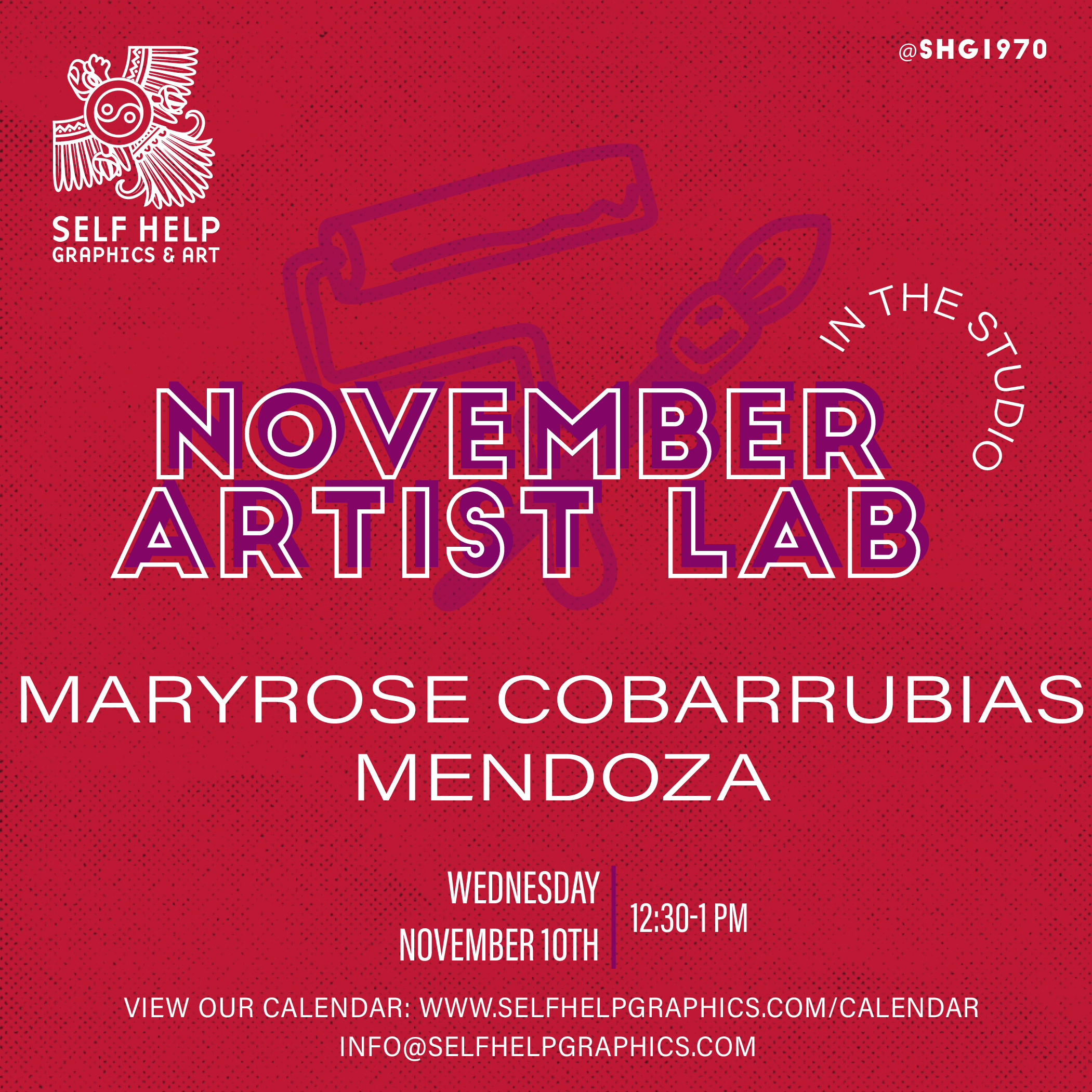 SHG's Artist Lab: In the Studio with Maryrose Cobarrubias Mendoza on IG Live!