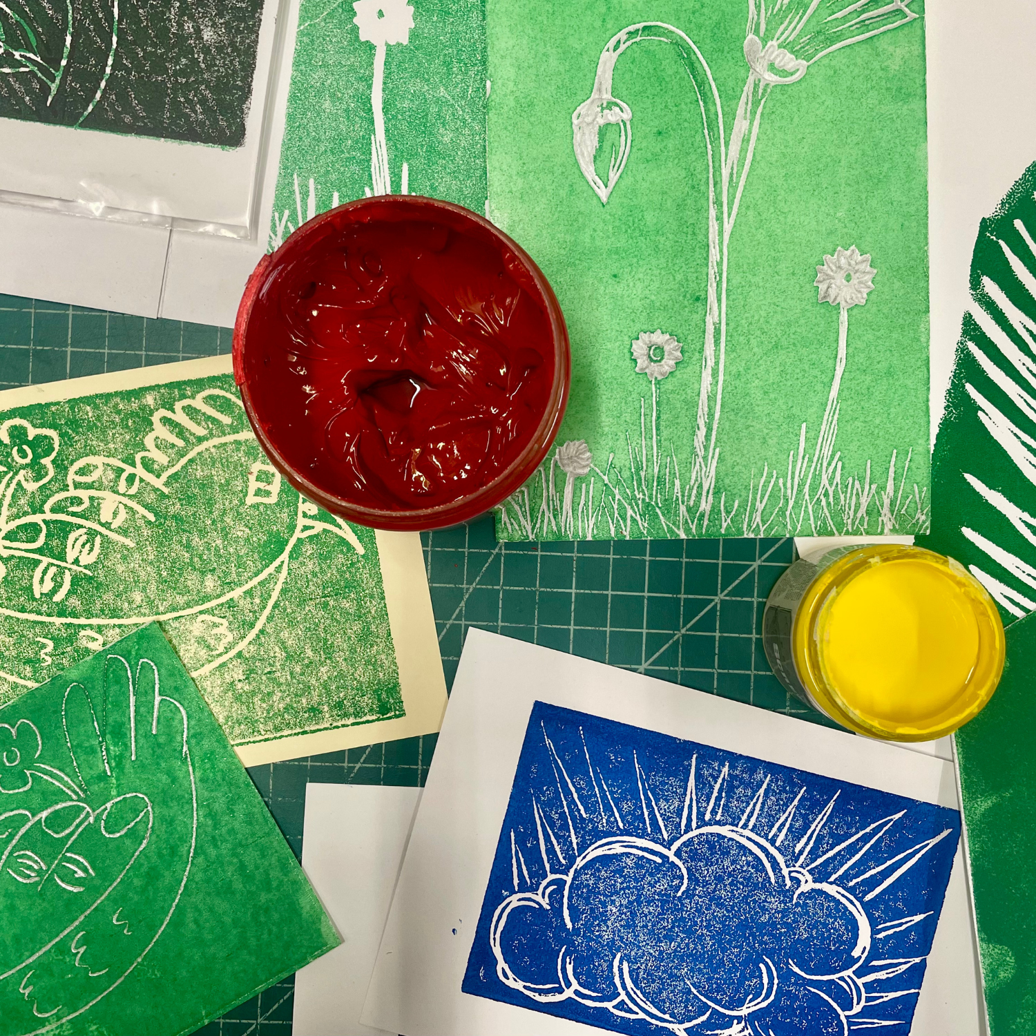 Foam Block Print Workshop with Ernesto Vazquez