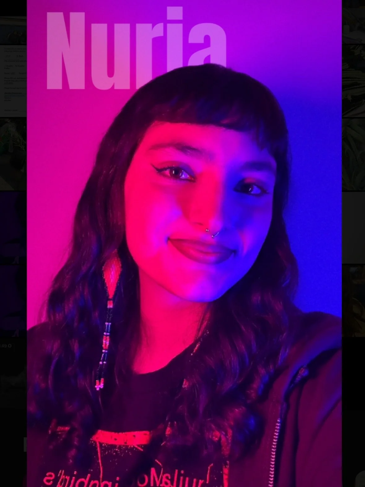 Hiii!!! My name is Nuria Rosa, I&rsquo;m a part of the SHG youth committee! I&rsquo;m 20 years old and I love art in all its forms! The mediums I mainly work with are drawing, print making, beading.  I also enjoy photography, ceramics and combining m