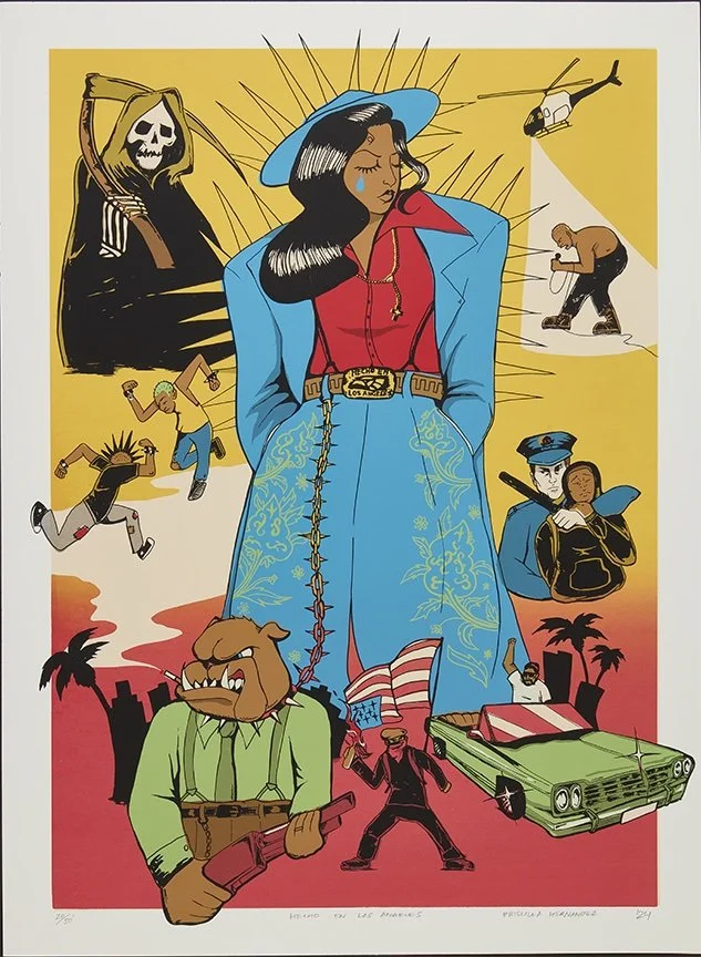 Priscilla Hernandez, Hecho En Los Angeles (Made in Los Angeles), 2025. Screenprint, 30” x 22” sheet.