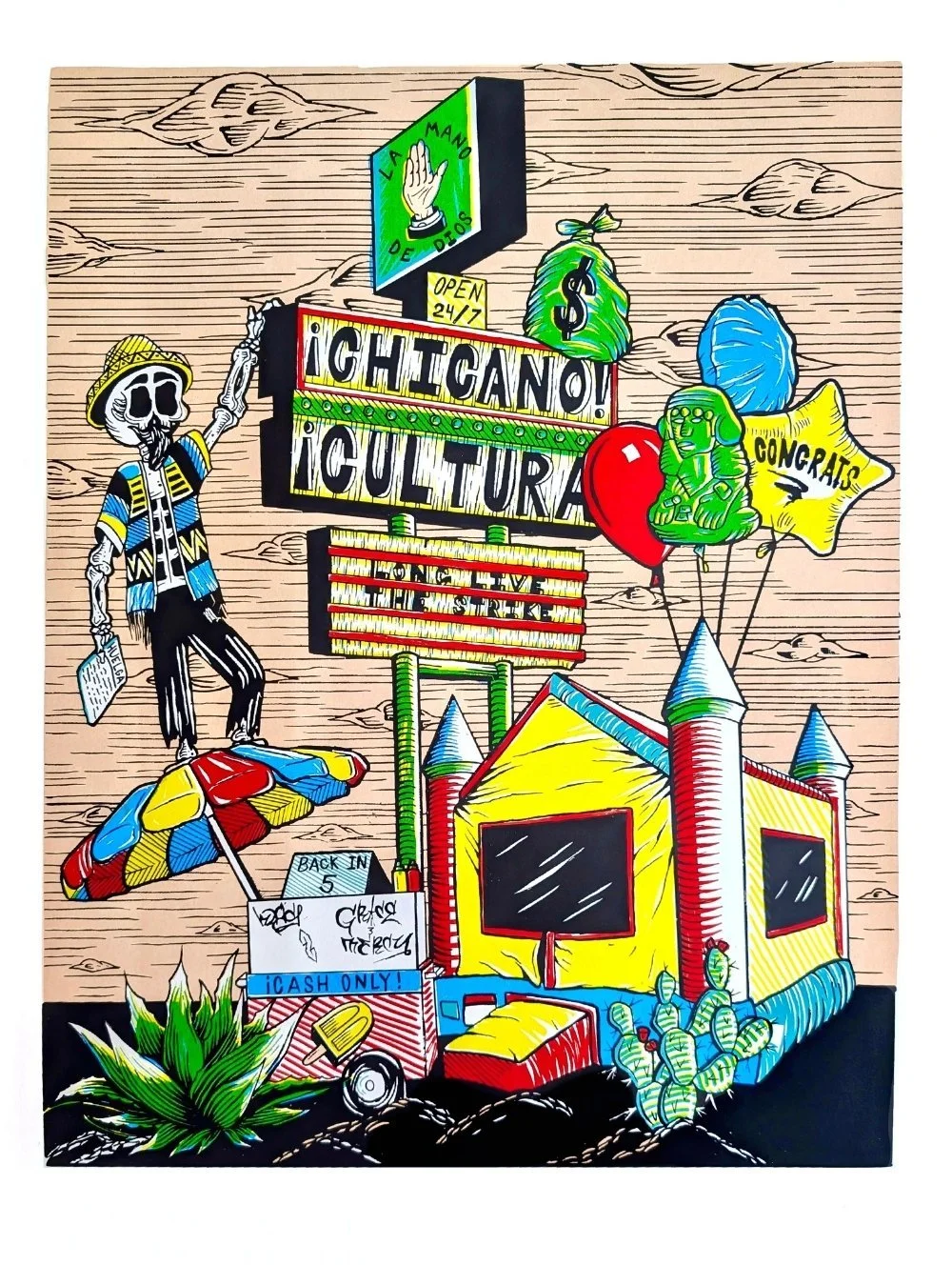 Self Help Graphics &amp; Art and Hecho a Mano Gallery Present Defiant Joy, a New Limited Edition Serigraph by Benjamin Muñoz