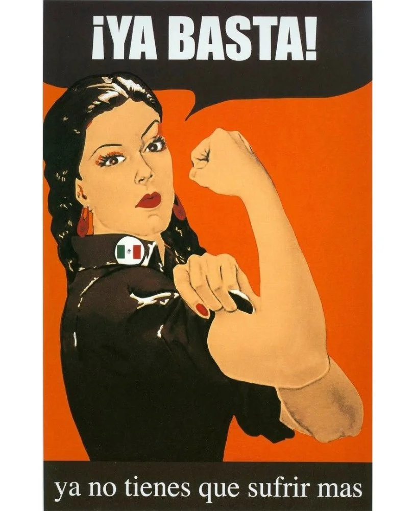 Tina Hernandez (aka La Libertina), Ya Basta, 2004, Serigraph