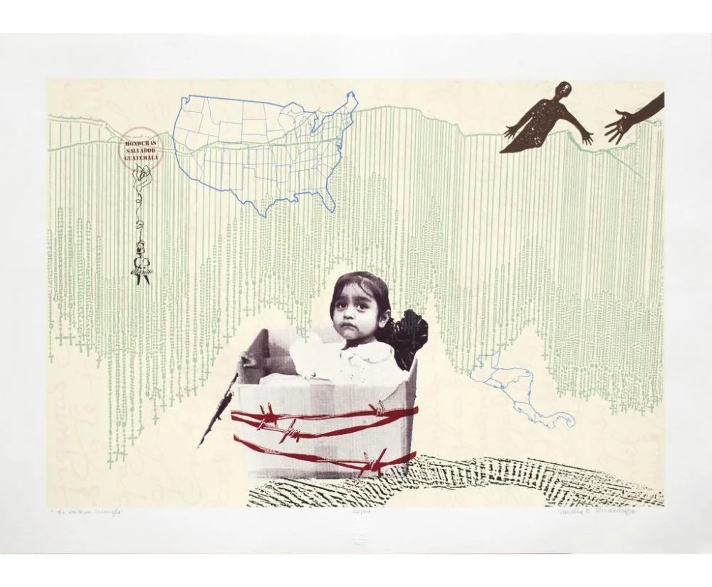 Sandra Fernández, The Northern Triangle, 2018, Serigraph