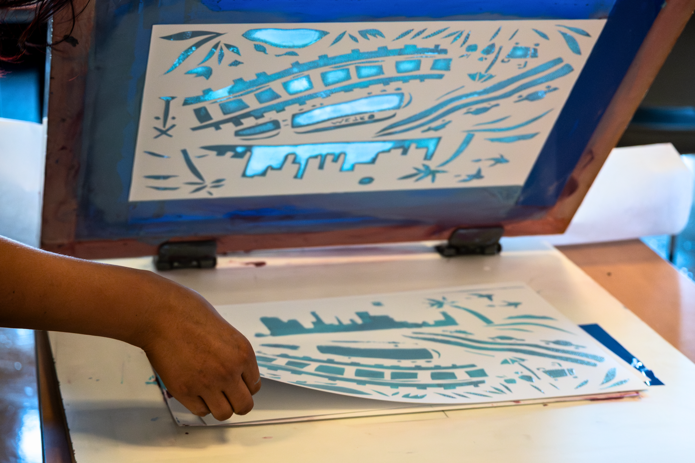 Family Workshops at the Library: Stencil Screen Printing with Oscar Rodriguez