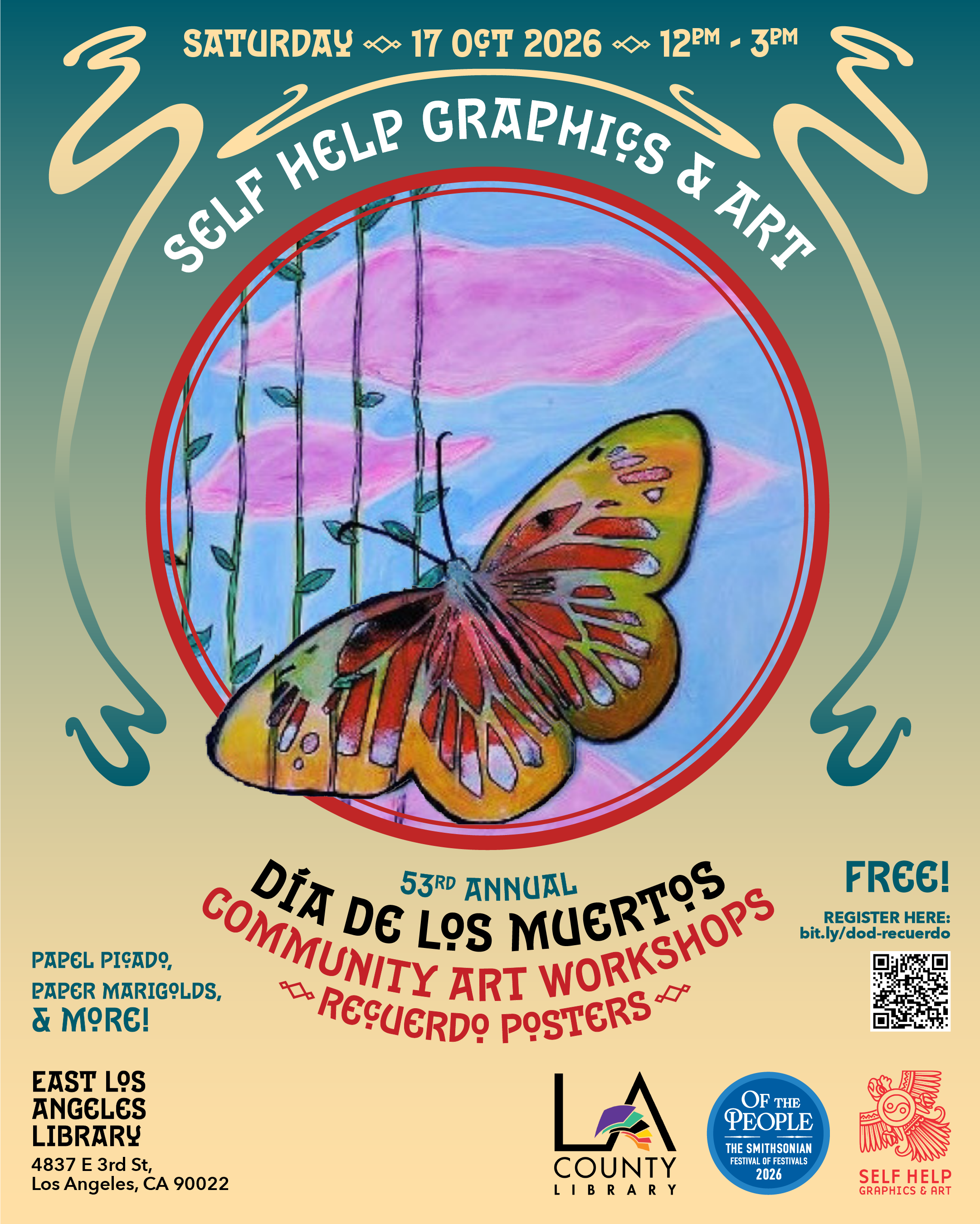 Día de los Muertos Community Art Workshop #3: Day of the Dead Recuerdo Posters