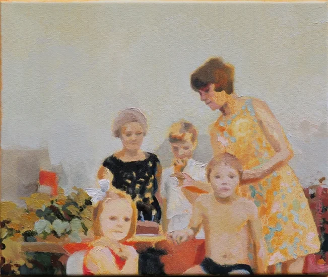 Robert’s Birthday, oil on canvas, 35 x 30cm