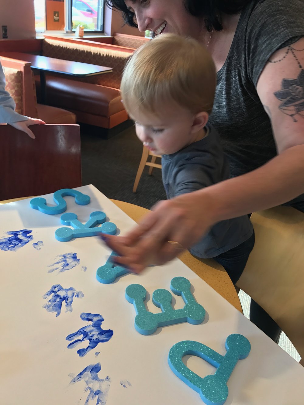   Lending her hands to Autism Speaks at Panera in Columbus, OH  