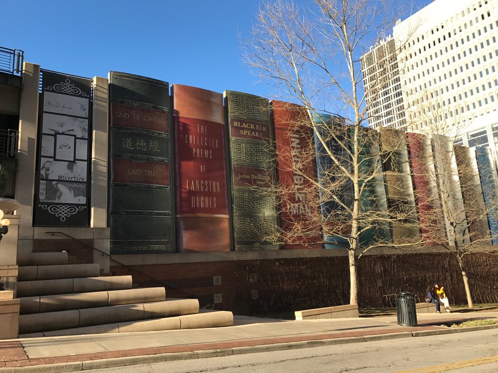   Facade of the Kansas City, MO, Public Library parking garage.  