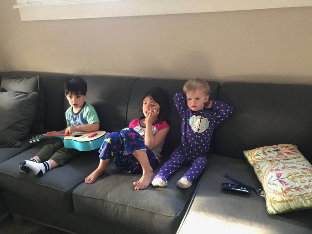   Mornings with cousins are the best. We were lucky enough to have 5 weeks of them. A huge thanks to my sister and brother in law for housing us until our stuff arrived!  