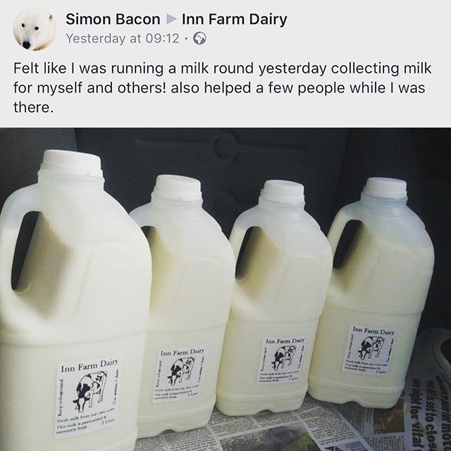 Thanks Simon, You Rock! We Love You&rsquo;ve Become An Unofficial Milkman.  #milk #cows #farm #farmlife #farmliving #milkman #innfarmdairy #derby #derbyshire #ashbourne #cows