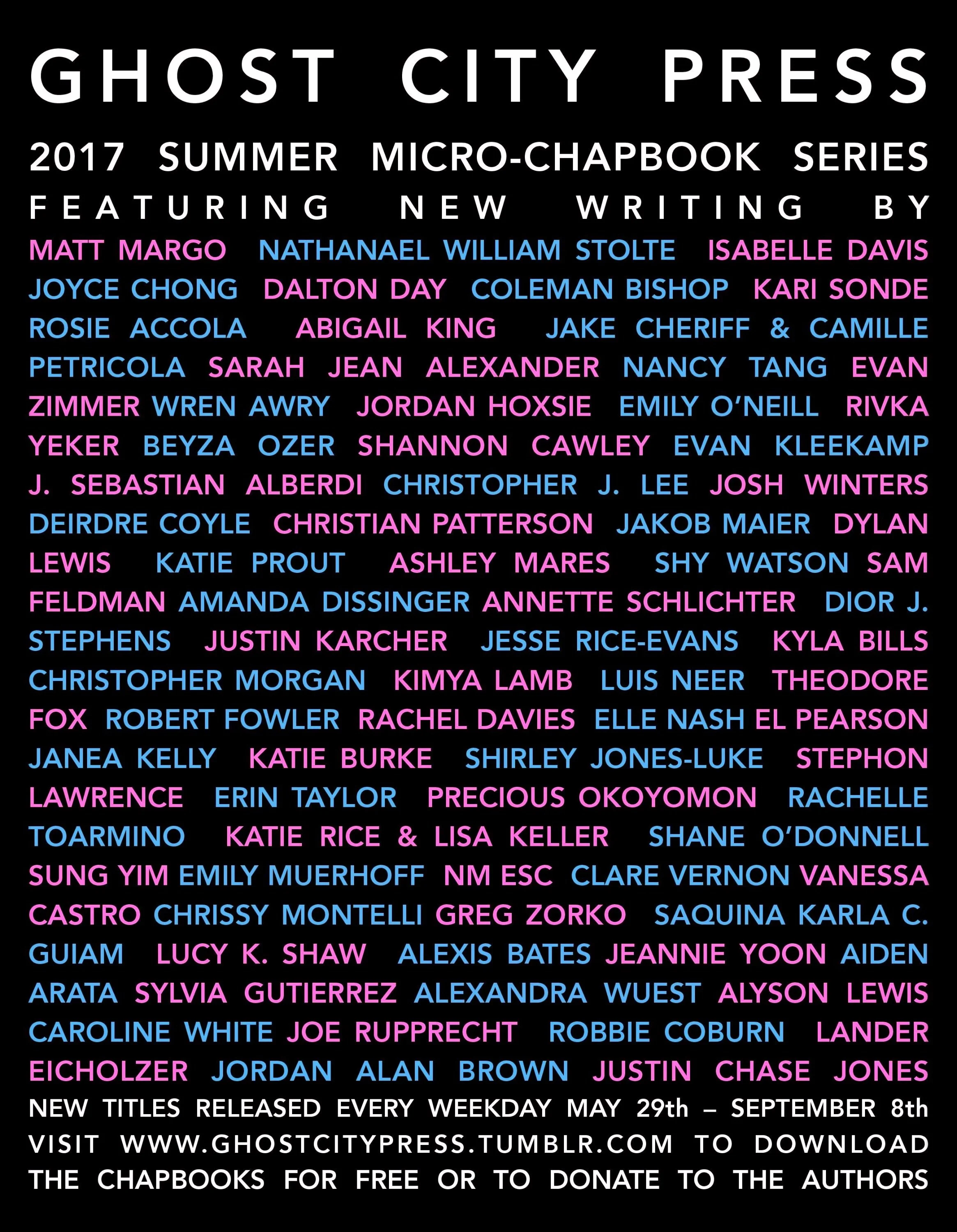2017 Summer Series edited by Kevin Bertolero and Jo Barchi