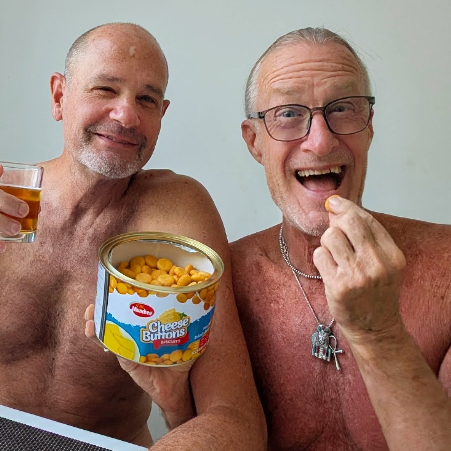 Have you heard of Cheese Buttons?!? OMG! 😳 It's our favorite snack while we're visiting Sri Lanka!!! 🧀🇱🇰💥😋 We first discovered them at our friend Ayesh's mother's house in February during our last visit! ❤️
 Paul's comment was, &quot;We're only