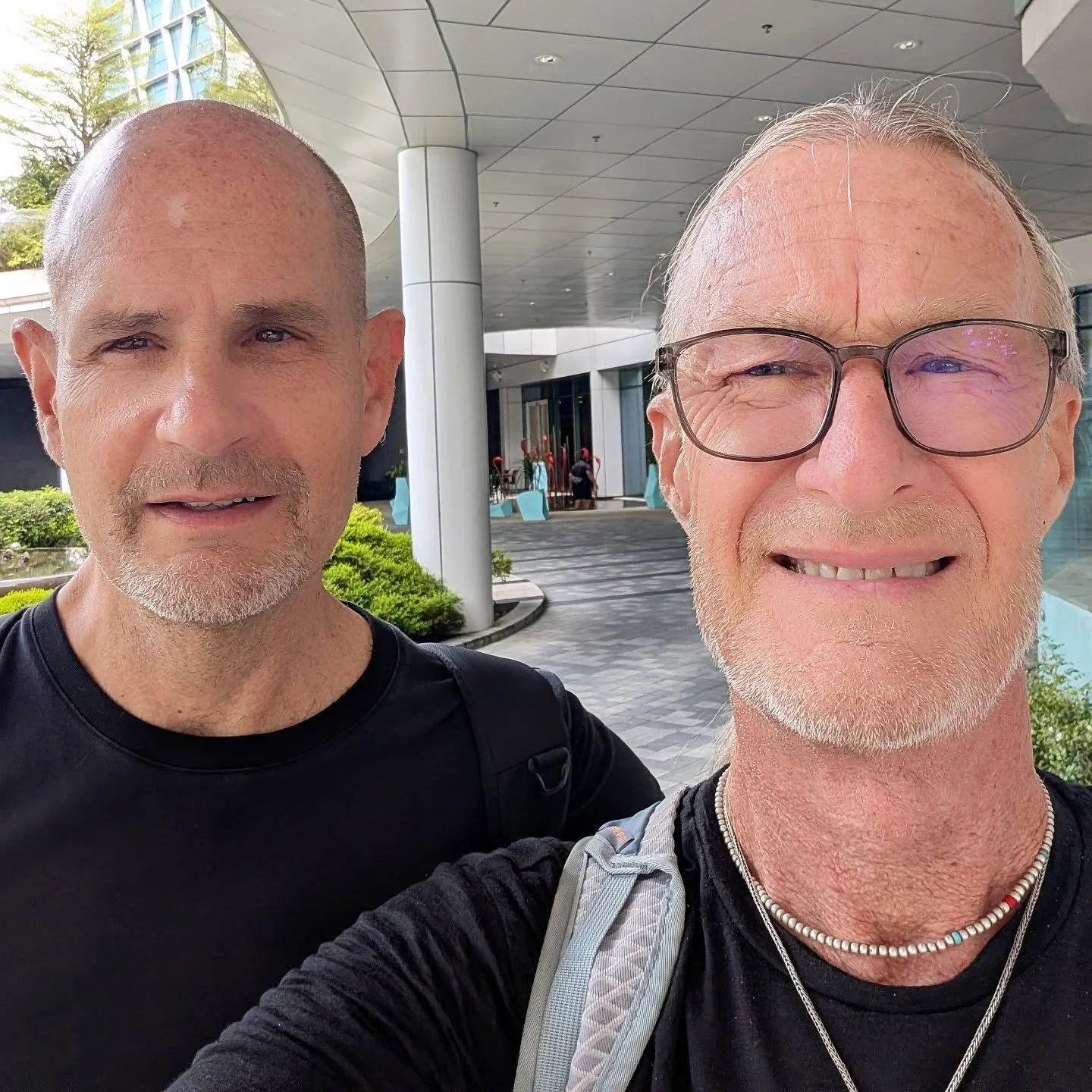 As Paul often says, &quot;We're troopers!&quot; 🤣
Arriving at the Dorsett Hotel in Singapore at 10:30 AM jetlagged and Rich still feeling very sick, was not easy.🤧😷😤 Fortunately at noon we were allowed into our small but very fresh room where he 