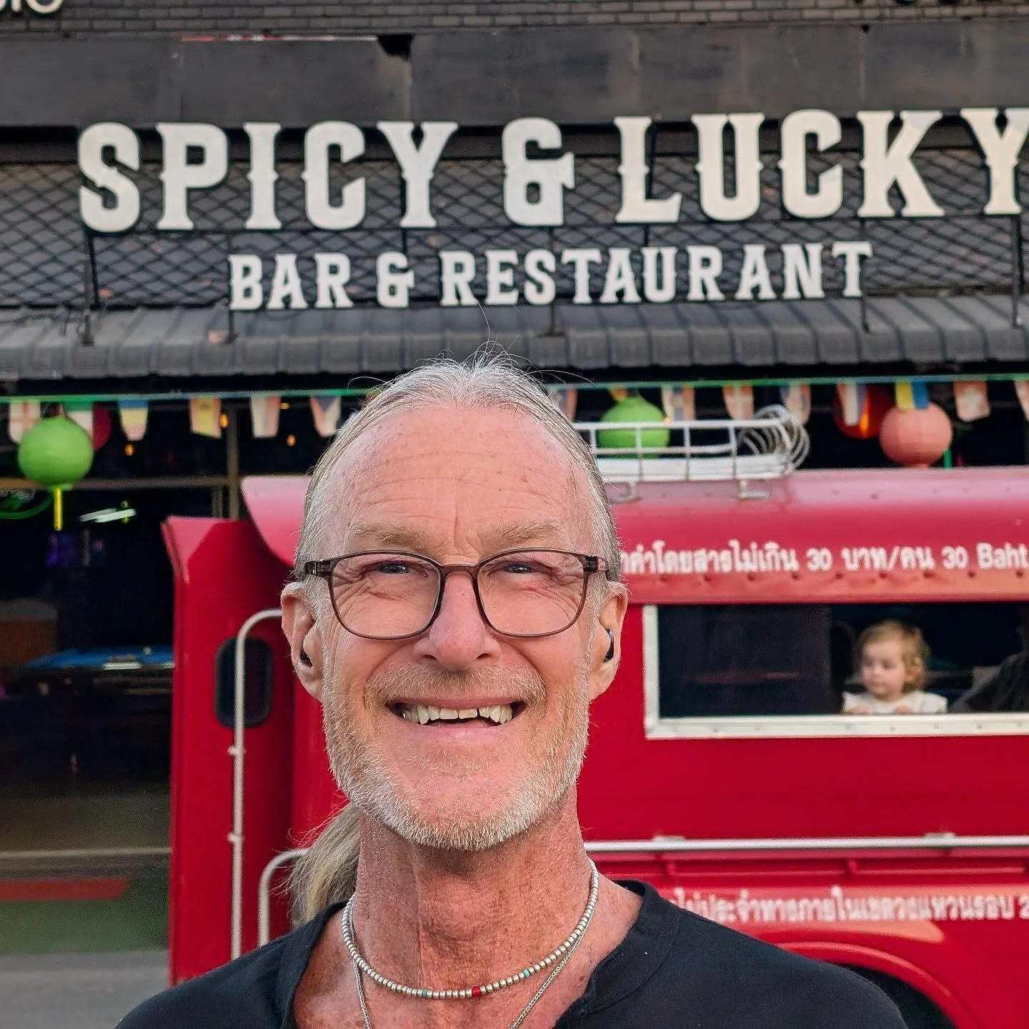 Rich is definitely Spicy and Lucky! 😂🔥🤣🌶️
We like to think that it's more than just LUCK!  We are very grateful for a good education and great careers along with manifesting a retirement travel vision together! ❤️2❤️ 
(Isn't that little girl in t