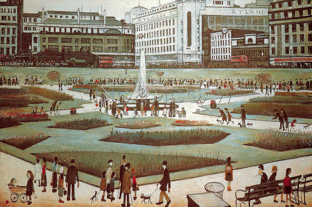 L S Lowry Piccadilly Gardens 1930