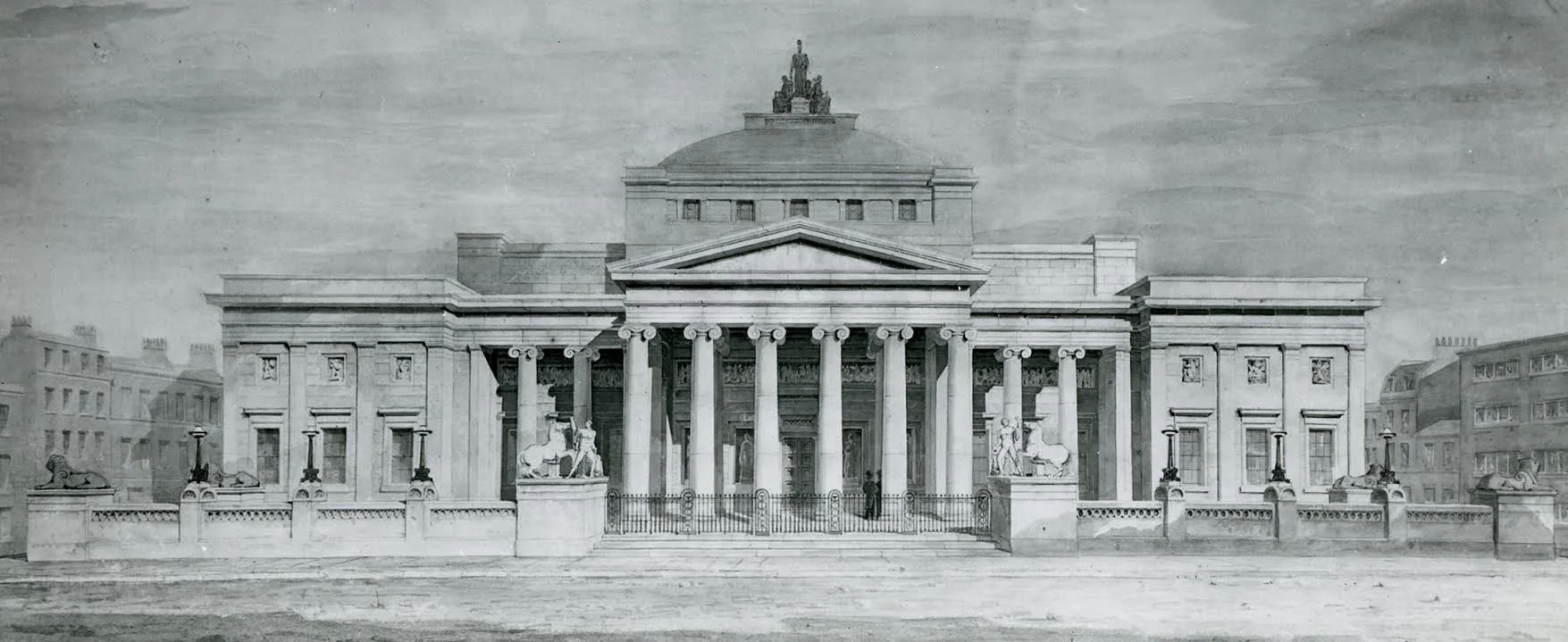 The Royal Manchester Institution Presentation Drawing by Charles Barry (1824) / credit: University of Manchester Tabley Collection