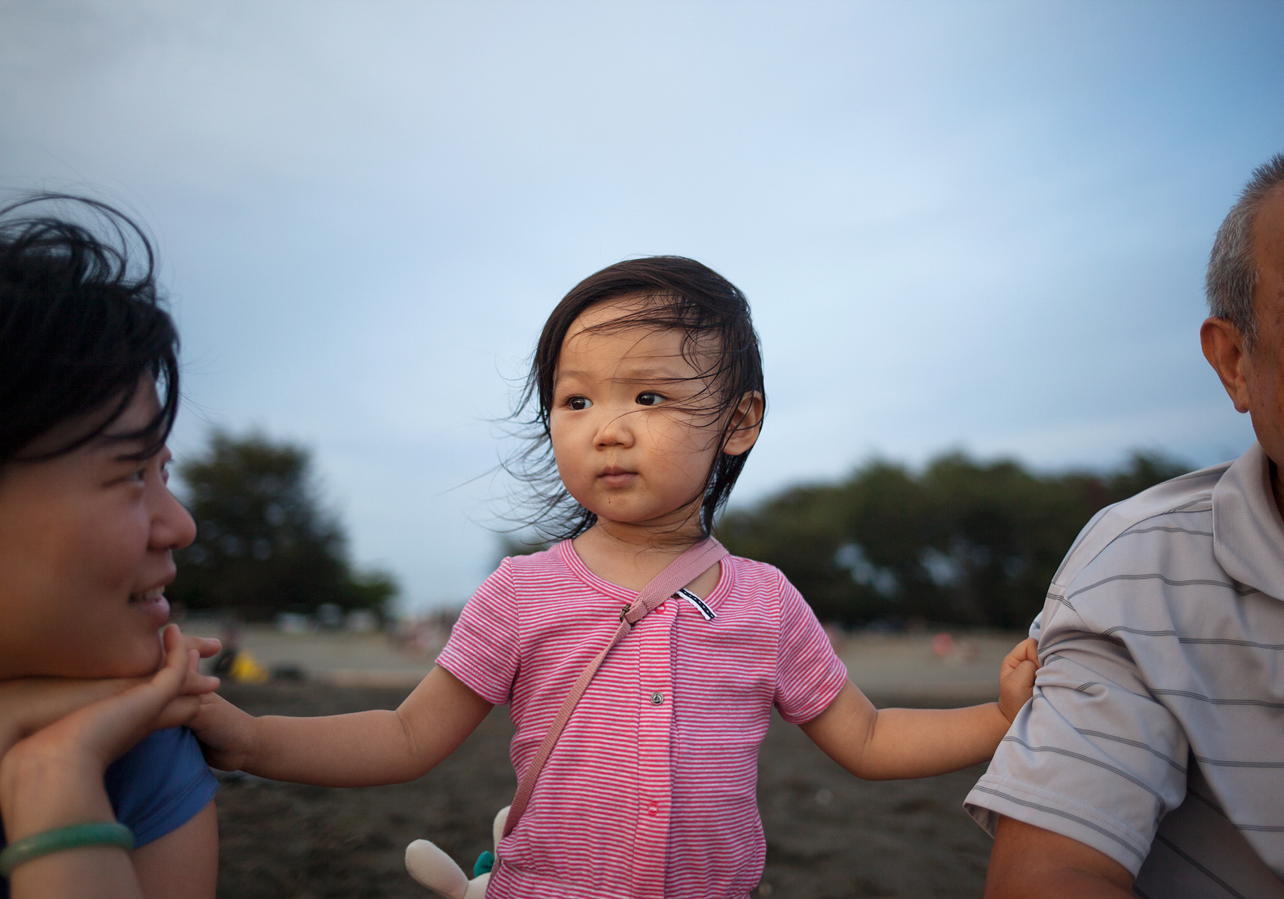Niu-Niu on the beach in Tainan, Taiwan. 2015.