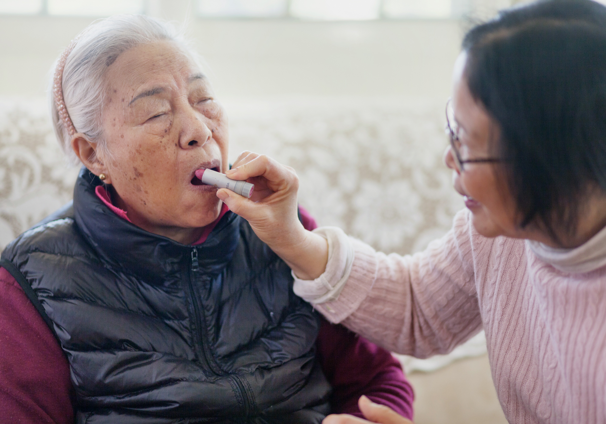 婆婆 (Grandma) and Aunt Grace, Taiwan, January 2017.
