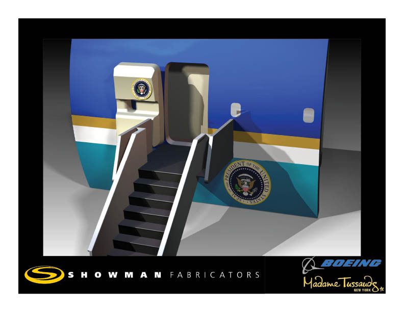   Madame Tussauds - Airforce One Concept   Showman Fabricators 