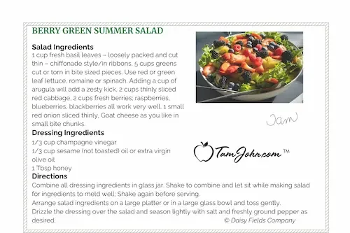 Berry Green Summer Salad recipe compliments of EatRight-LiveWell™ and Daisy Fields Company