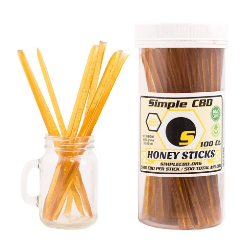 100 ct. 5mg CBD Honey Sticks