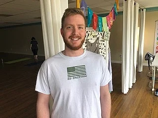 Corey is always good for a smile and a positive look to any day. He’s also up for anything! One time he came to a Yoga Nidra class not even knowing what it was, but just saw there was a class and at a time he could show up, so he said, “okay, let’s try this out.” He says savasana is his favorite pose, so we’re just going to assume he loved it!