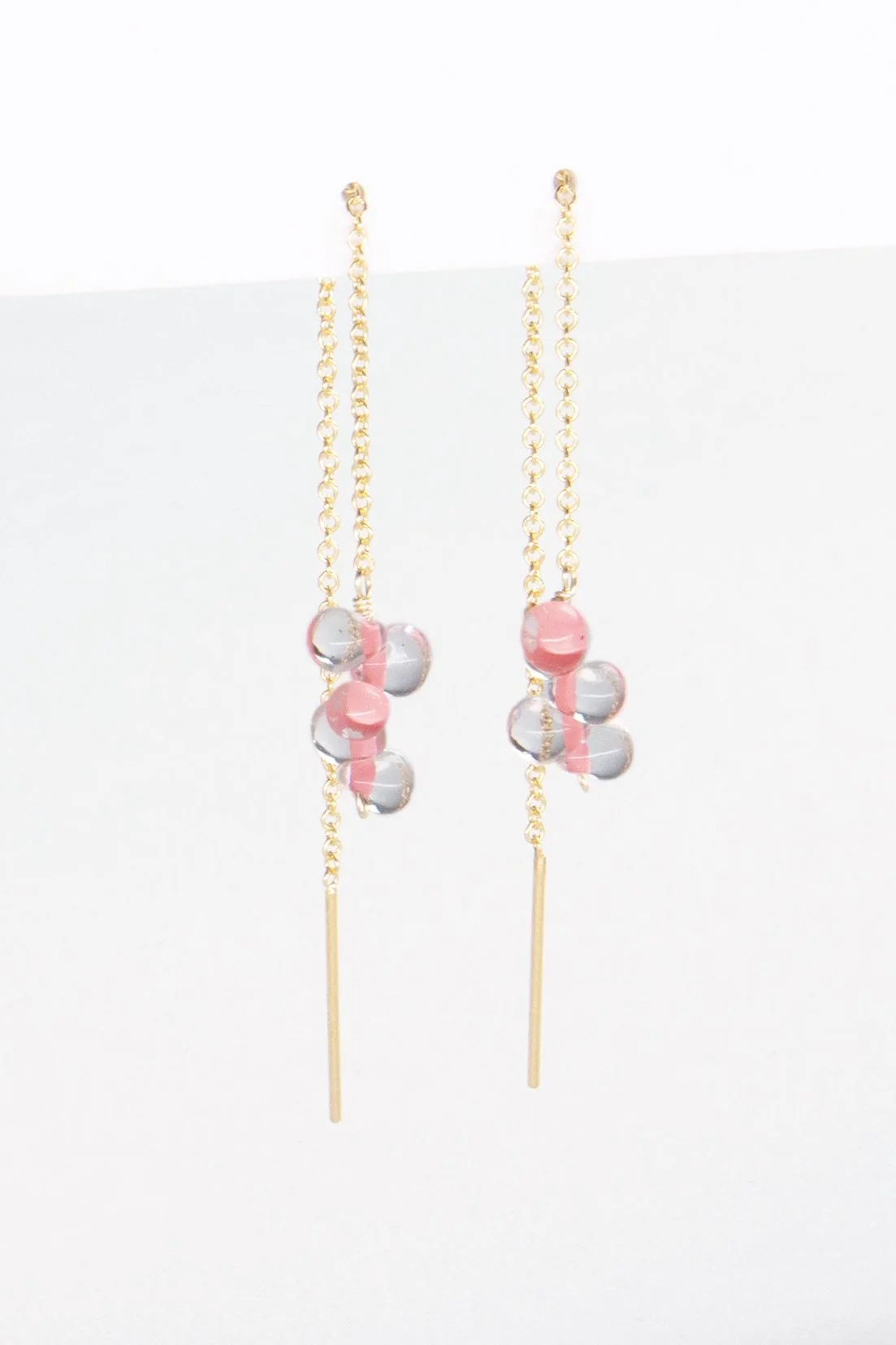 bubble threader earrings (14kt gold fill)