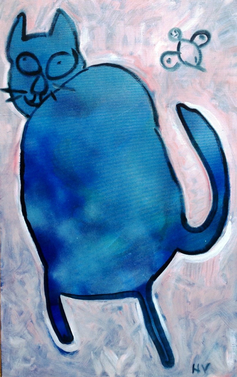 BLUE CAT 38x20 in. VERMILLION oleo s.tela.jpg