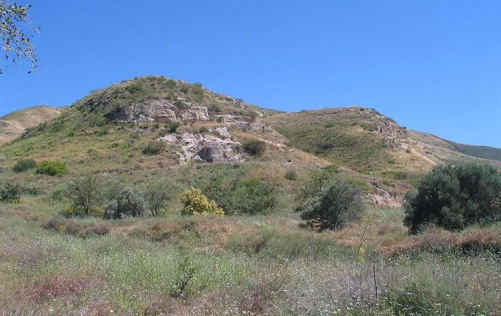 Historically accepted site of the healing of the Gerasene demoniac: the tombs at Kursi.